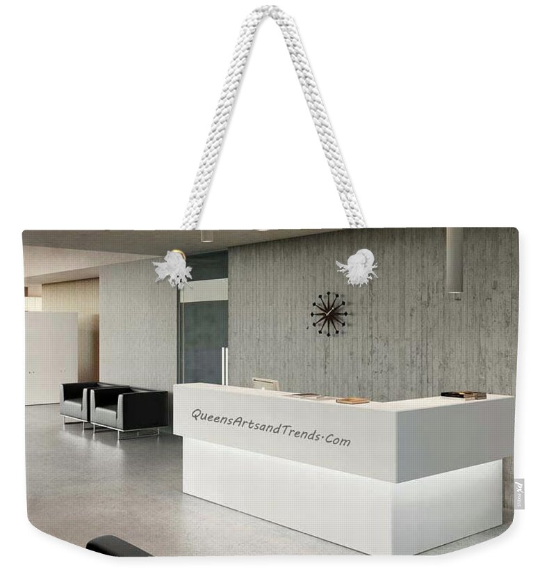 Office Reception Counter Reception Counter Desk Weekender Tote Bag