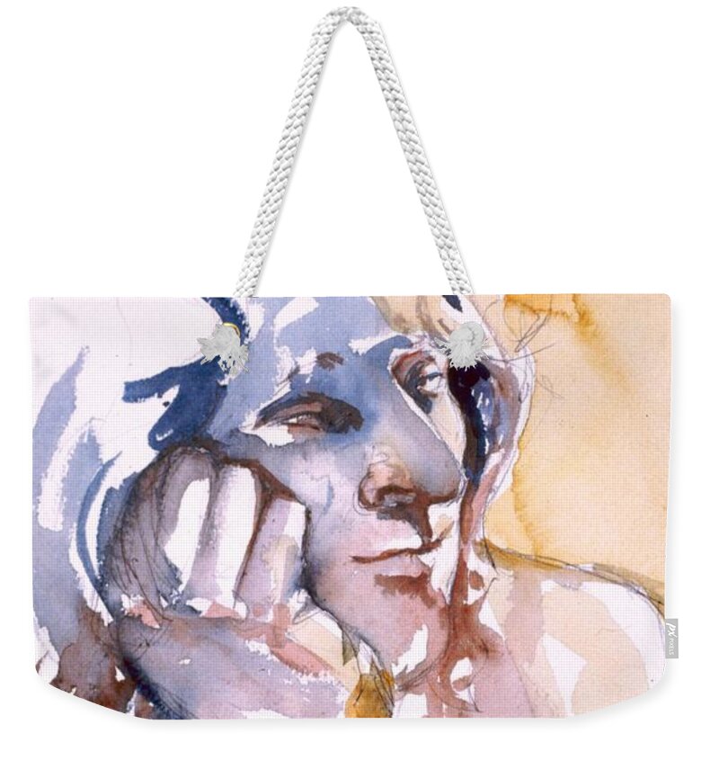Headshot Weekender Tote Bag featuring the painting Ogden 2 by Barbara Pease