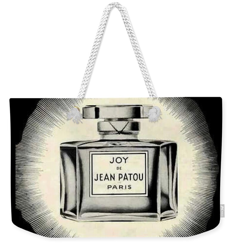 Vintage Perfume Weekender Tote Bag featuring the digital art Oh Joy by Kim Kent