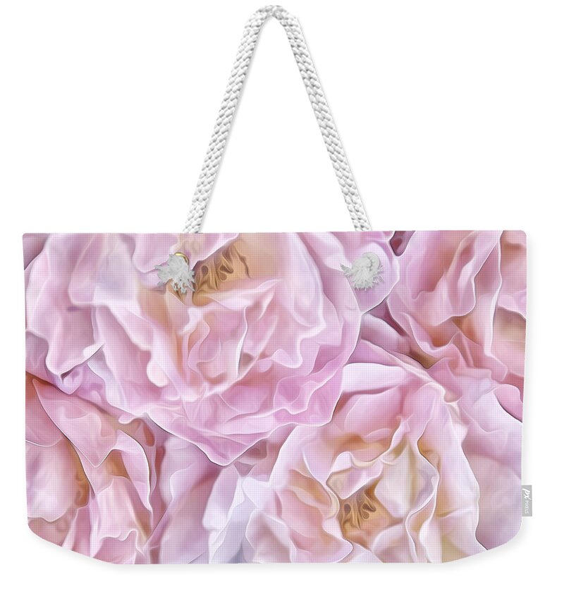 Pink Weekender Tote Bag featuring the photograph Oh So Delicate Rose by Theresa Tahara