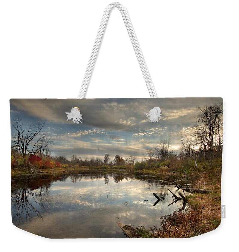 Landscape Weekender Tote Bag featuring the photograph Ohio Sunset by Brian Gustafson