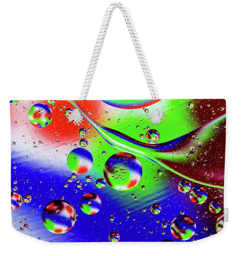 Jay Stockhaus Weekender Tote Bag featuring the photograph Oil and Water 9 by Jay Stockhaus