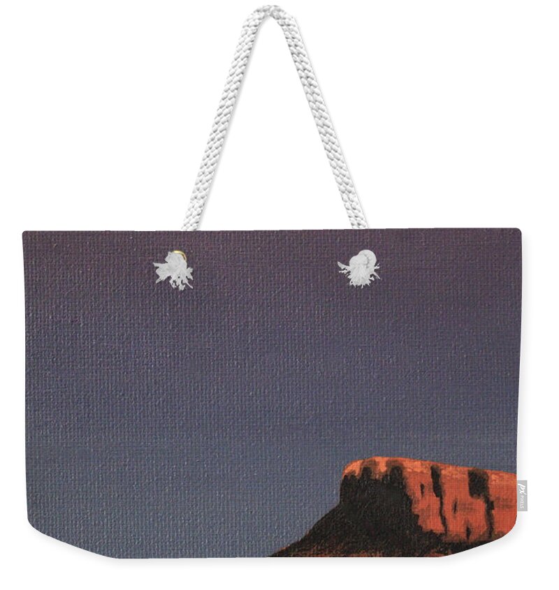 Mesa Weekender Tote Bag featuring the painting Ojito by David Diaz