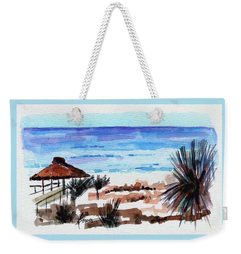 Vacation Weekender Tote Bag featuring the painting Okaloosa Island, Florida by Adele Bower