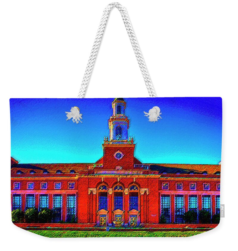 Osu Weekender Tote Bag featuring the mixed media Oklahoma State University by DJ Fessenden