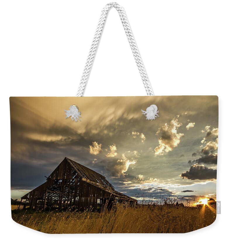Barn Weekender Tote Bag featuring the photograph Old Barn by Wesley Aston