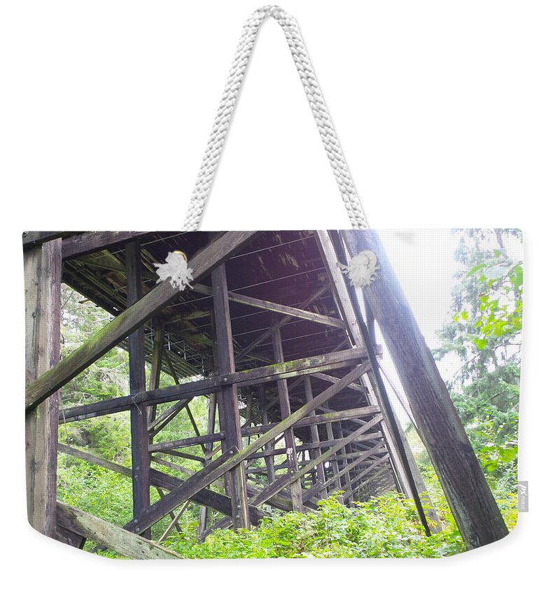 Bridge Weekender Tote Bag featuring the photograph Old Bridge by Kathleen Voort