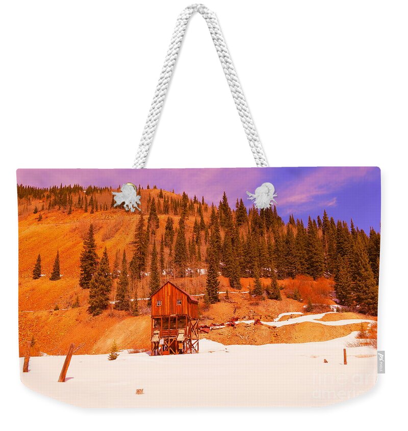 Mine Weekender Tote Bag featuring the photograph Old Colorado mind entrance by Jeff Swan