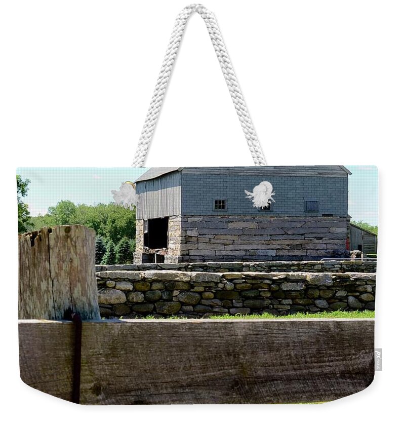 Barn Weekender Tote Bag featuring the photograph Old Connecticut Barn by Corinne Rhode
