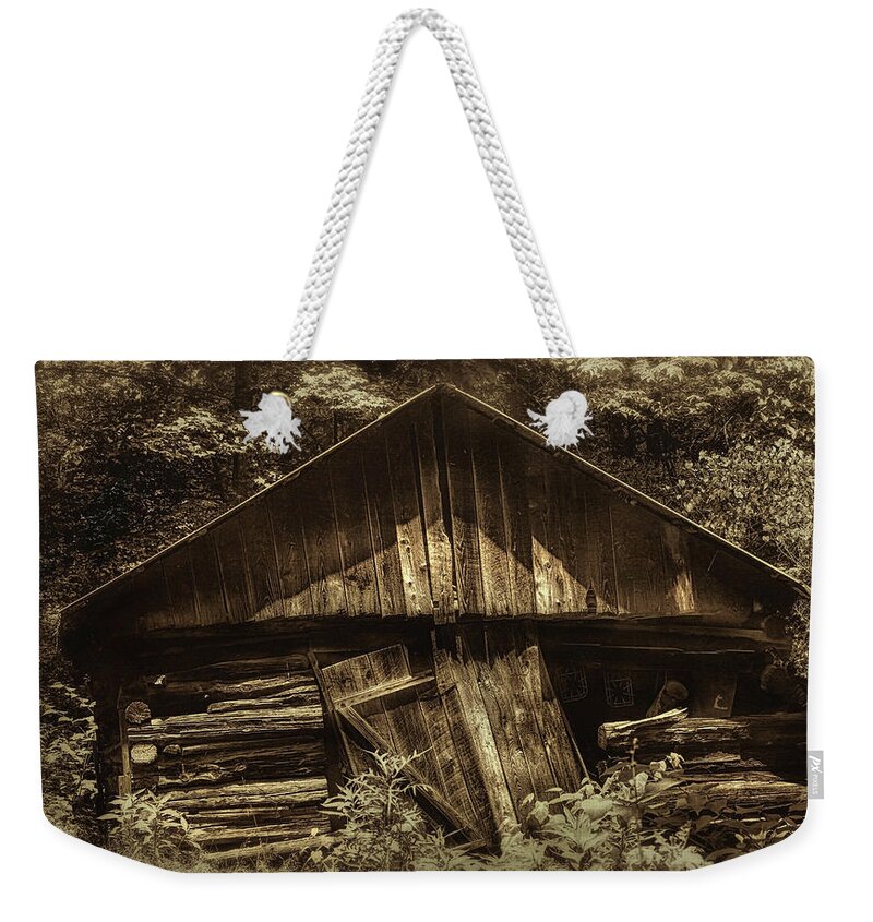 Buildings Weekender Tote Bag featuring the photograph Old Days Gone By by Elaine Malott