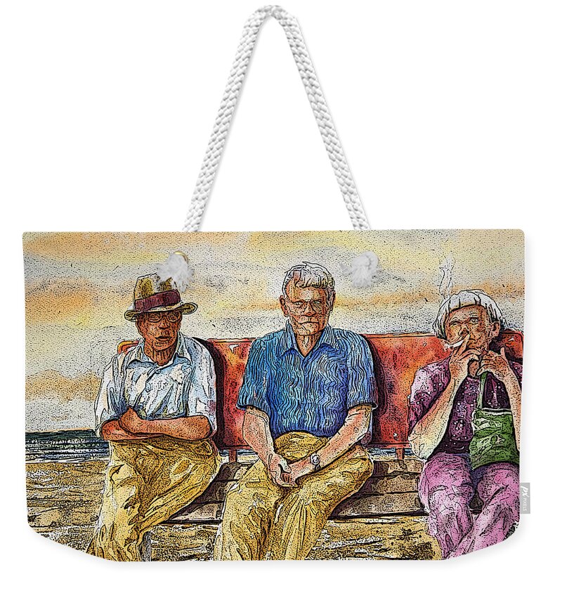 Old Friends Weekender Tote Bag featuring the painting Old Friends by Shirley Sykes Bracken