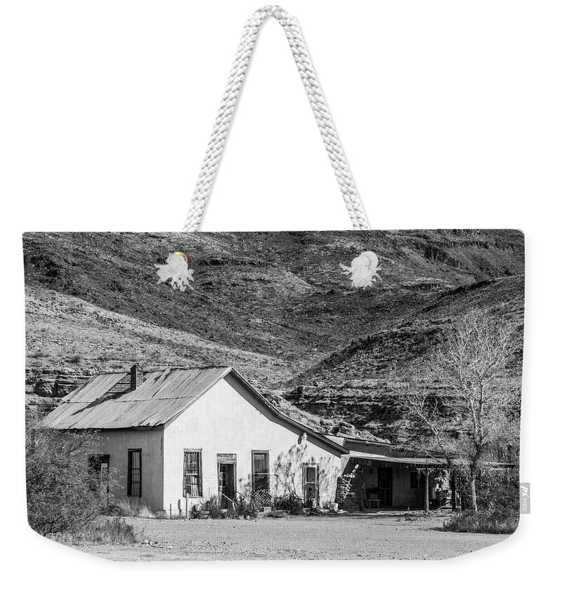 Shafter Weekender Tote Bag featuring the photograph Old House and Foothills by SR Green