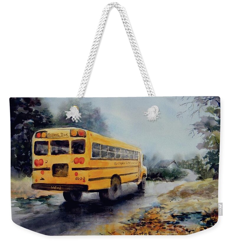 Watercolor Weekender Tote Bag featuring the painting Old Number Three by Virginia Potter