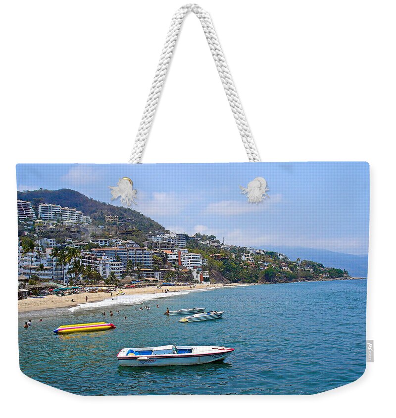 Puerto Vallarta Weekender Tote Bag featuring the photograph Old Puerto Vallarta by Robert Meyers-Lussier