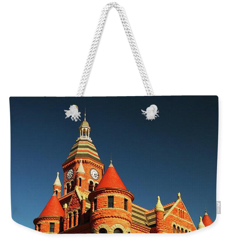 Dallas Weekender Tote Bag featuring the photograph Old Red by James Kirkikis