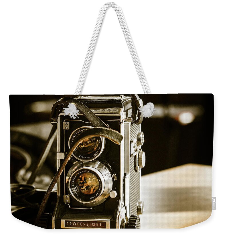 Mamiya Camera Weekender Tote Bag featuring the photograph Old school by Kristine Hinrichs