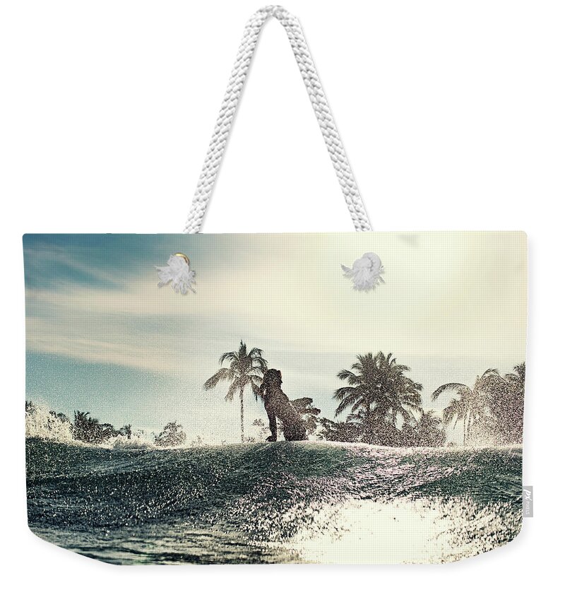 Surfing Weekender Tote Bag featuring the photograph Old School by Nik West