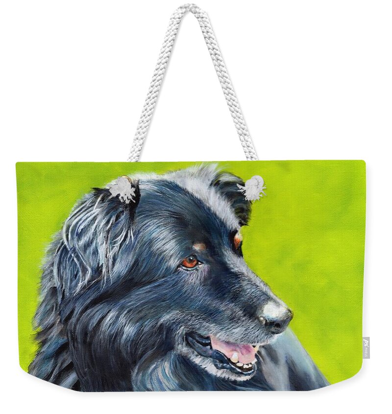 Dog Weekender Tote Bag featuring the painting Old Shep by John Neeve