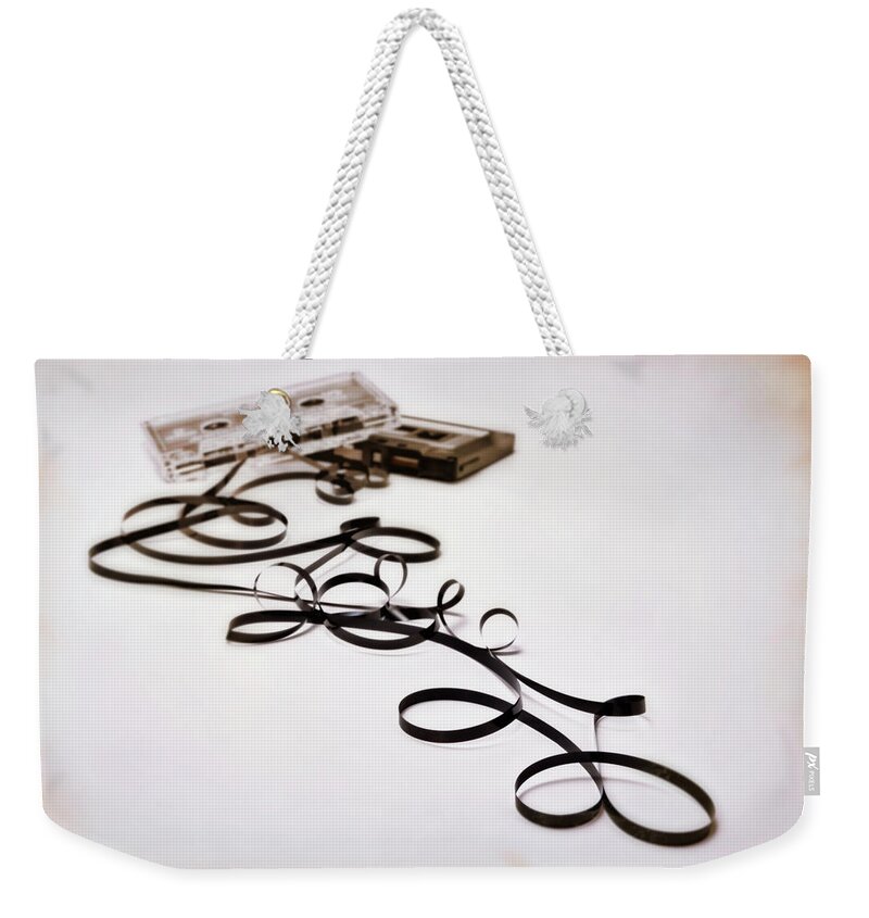 Cassettes Weekender Tote Bag featuring the photograph Old Time Rock and Roll by Tom Mc Nemar