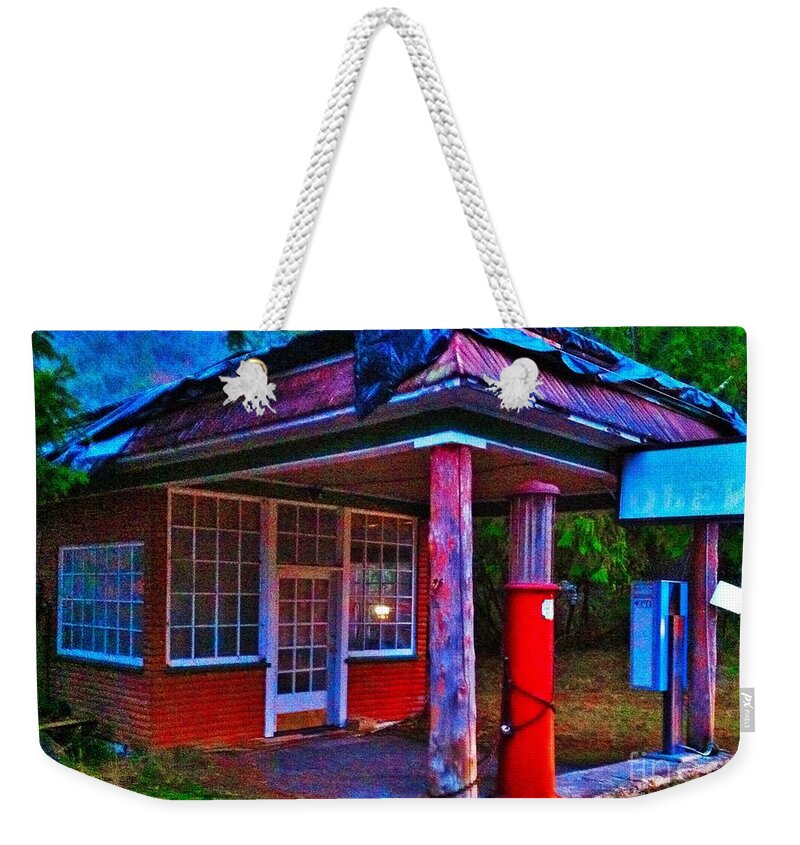 Service Station Weekender Tote Bag featuring the photograph Old Timer by Merle Grenz