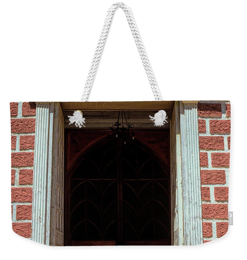 Church Weekender Tote Bag featuring the photograph Old Town Church - Montegrande - Elqui Valley, Chile by Maria Angelica Maira