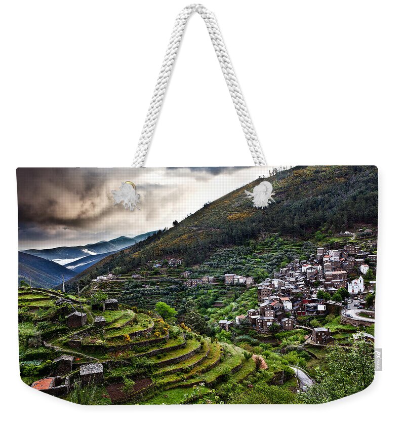 Mountains Weekender Tote Bag featuring the photograph Old town by Jorge Maia