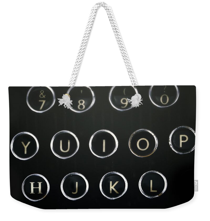 Letters Weekender Tote Bag featuring the photograph Old Typewriter by Joana Kruse
