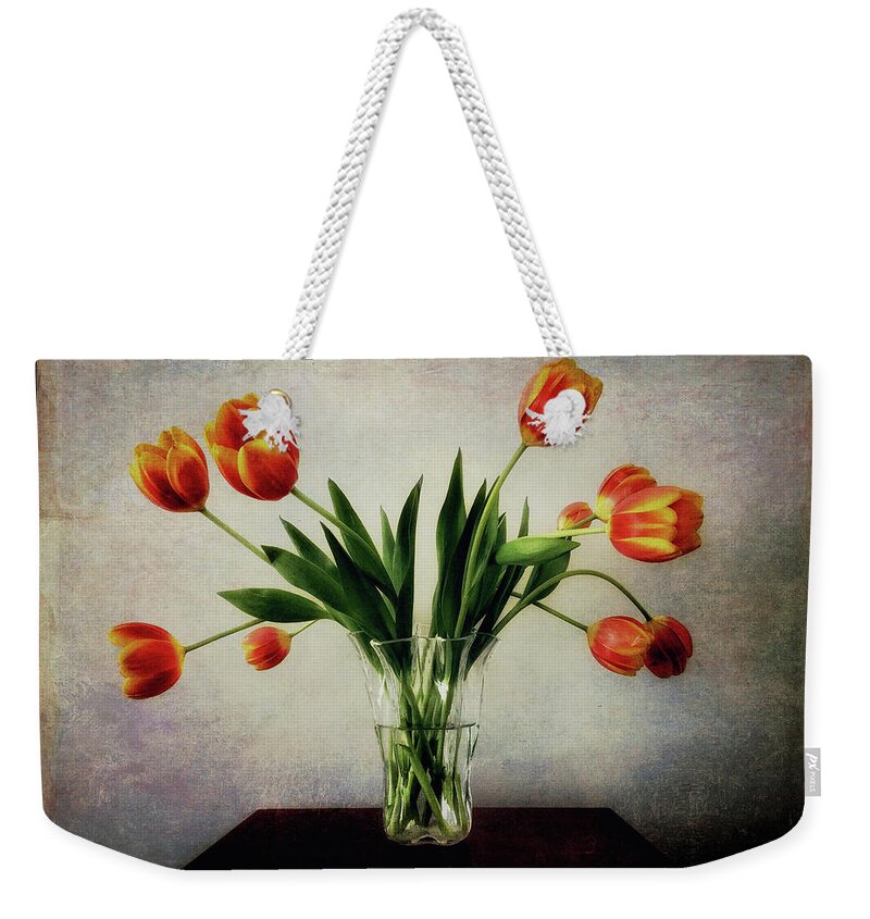 Tulips Weekender Tote Bag featuring the photograph Old World Tulips by Peggy Dietz