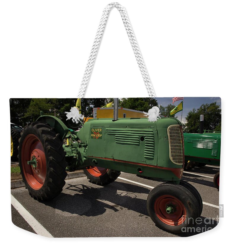 Tractor Weekender Tote Bag featuring the photograph Oliver Row Crop 70 by Mike Eingle