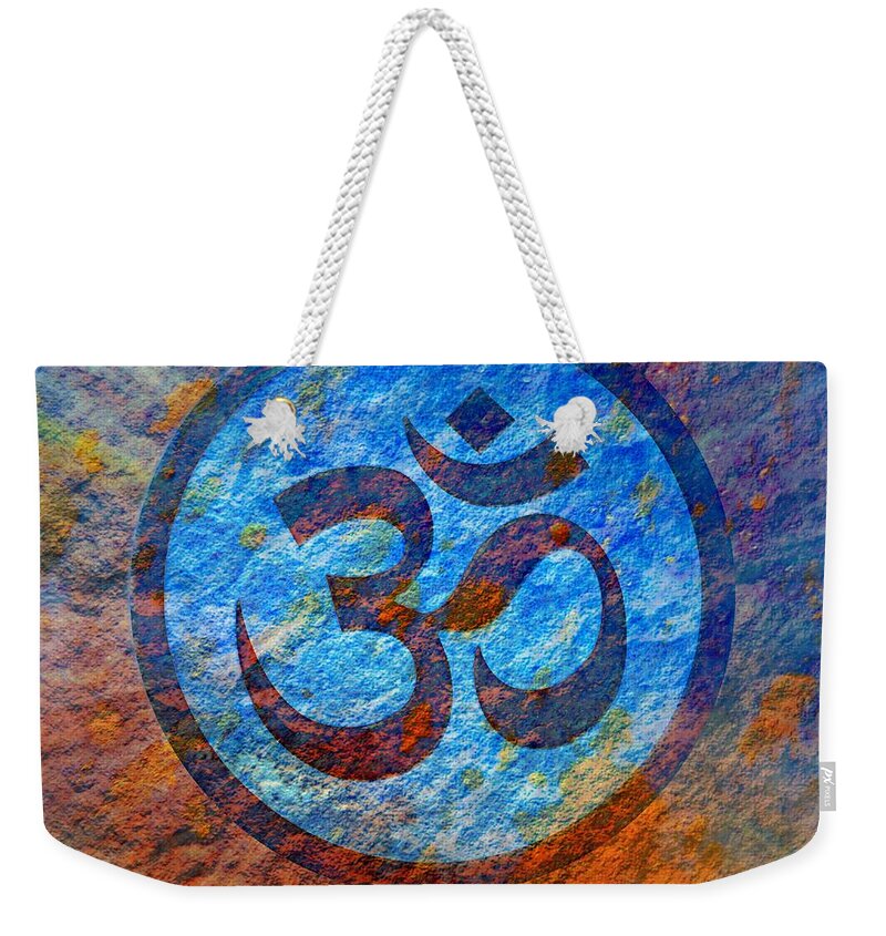 Om Weekender Tote Bag featuring the painting Om by Ally White