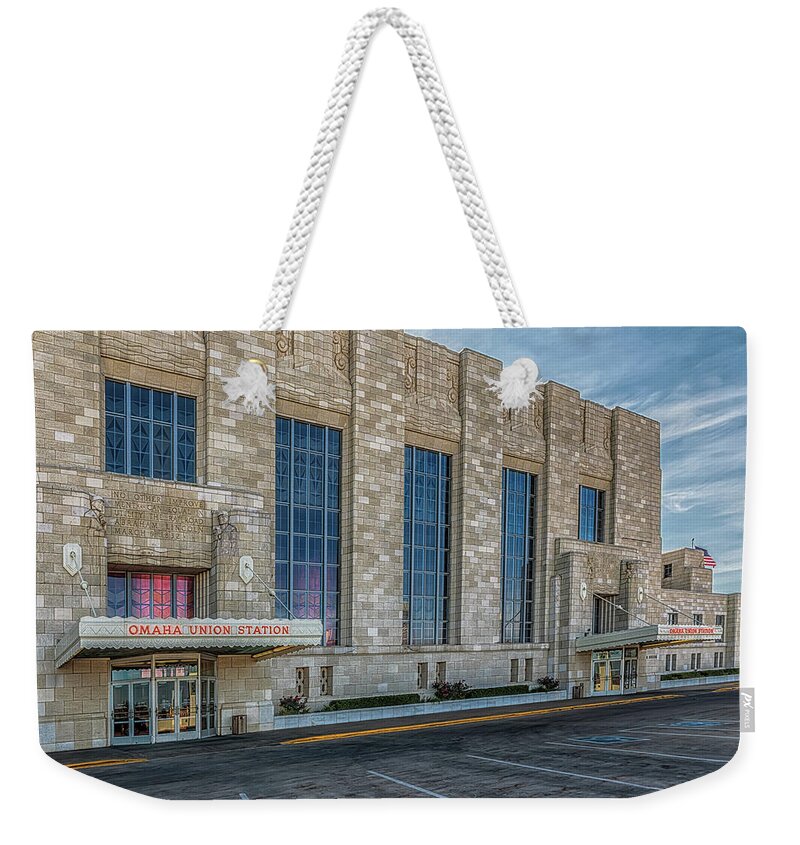 Union Station Weekender Tote Bag featuring the photograph Omaha Union Station by Susan Rissi Tregoning