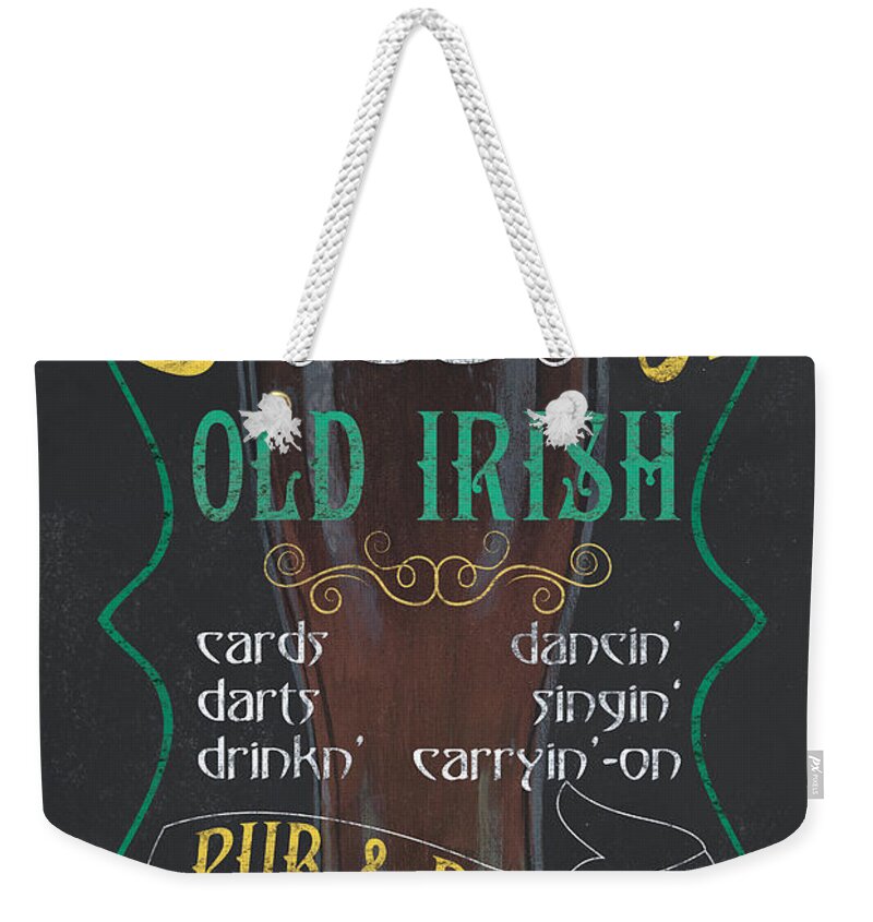 Beer Weekender Tote Bag featuring the painting O'Malley's Old Irish Pub by Debbie DeWitt