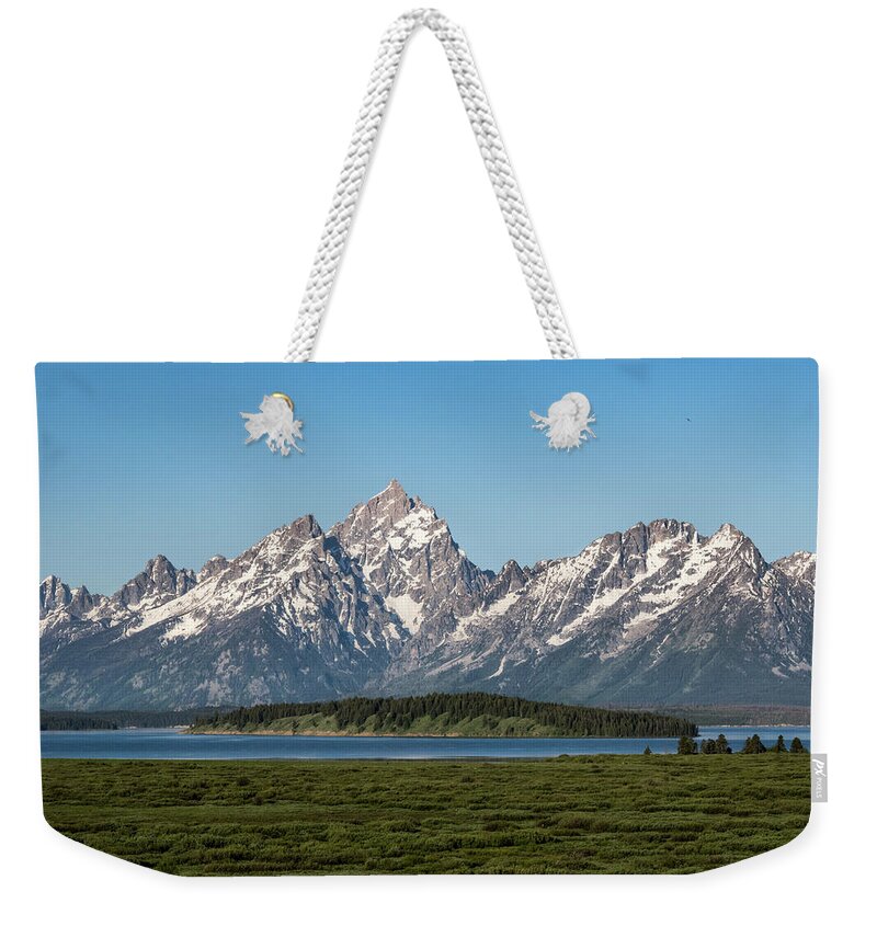 Grand Tetons Weekender Tote Bag featuring the photograph On a Clear Day by Jan Davies