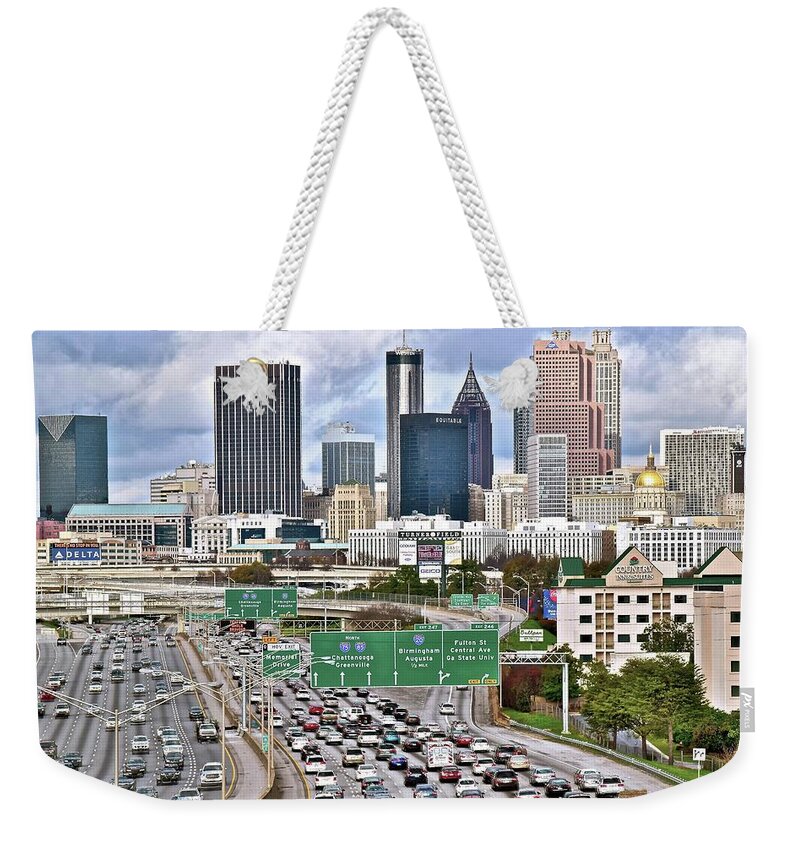 Atlanta Weekender Tote Bag featuring the photograph On the Highways and Byways by Frozen in Time Fine Art Photography