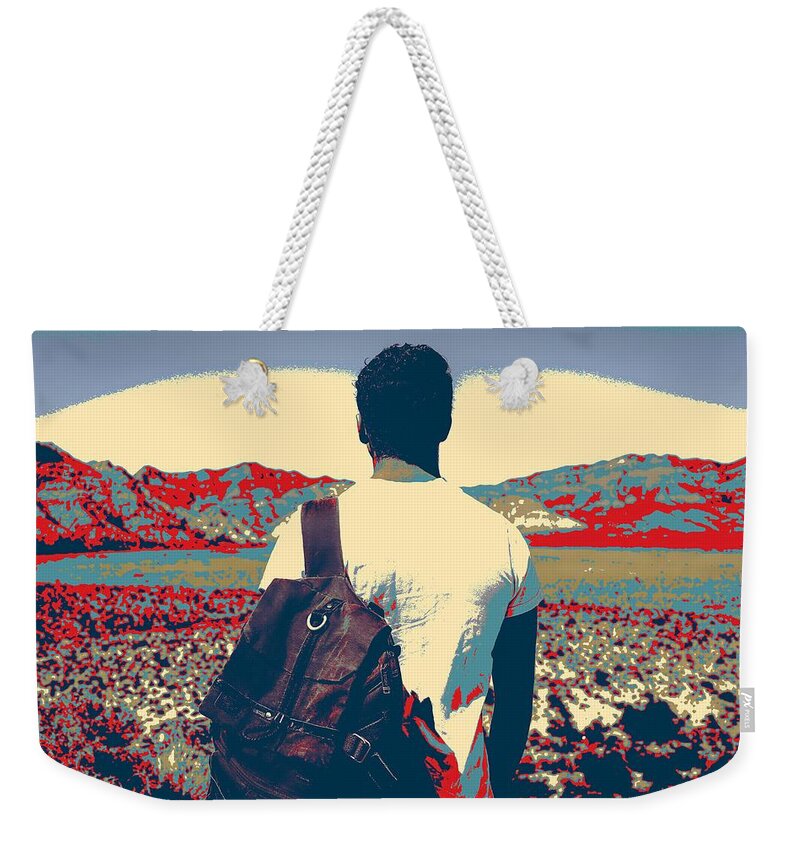 Nature Weekender Tote Bag featuring the painting On the move in the wilderness by Celestial Images