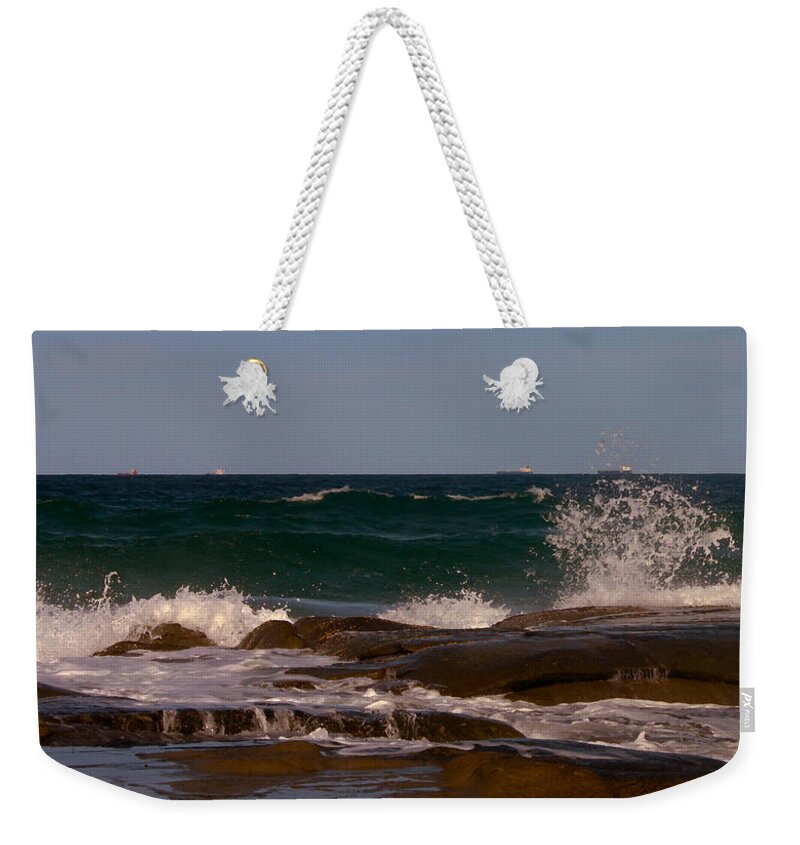 Rocks Weekender Tote Bag featuring the photograph On the Rocks by Susan Vineyard