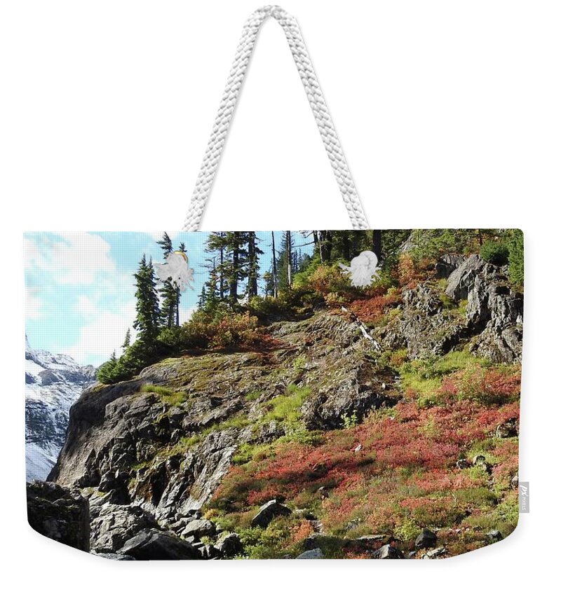 Trail Weekender Tote Bag featuring the photograph On the Trail by Sandra Peery