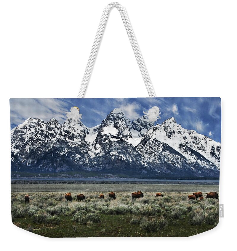 Mountains Weekender Tote Bag featuring the photograph On to Greener Pastures by John Christopher