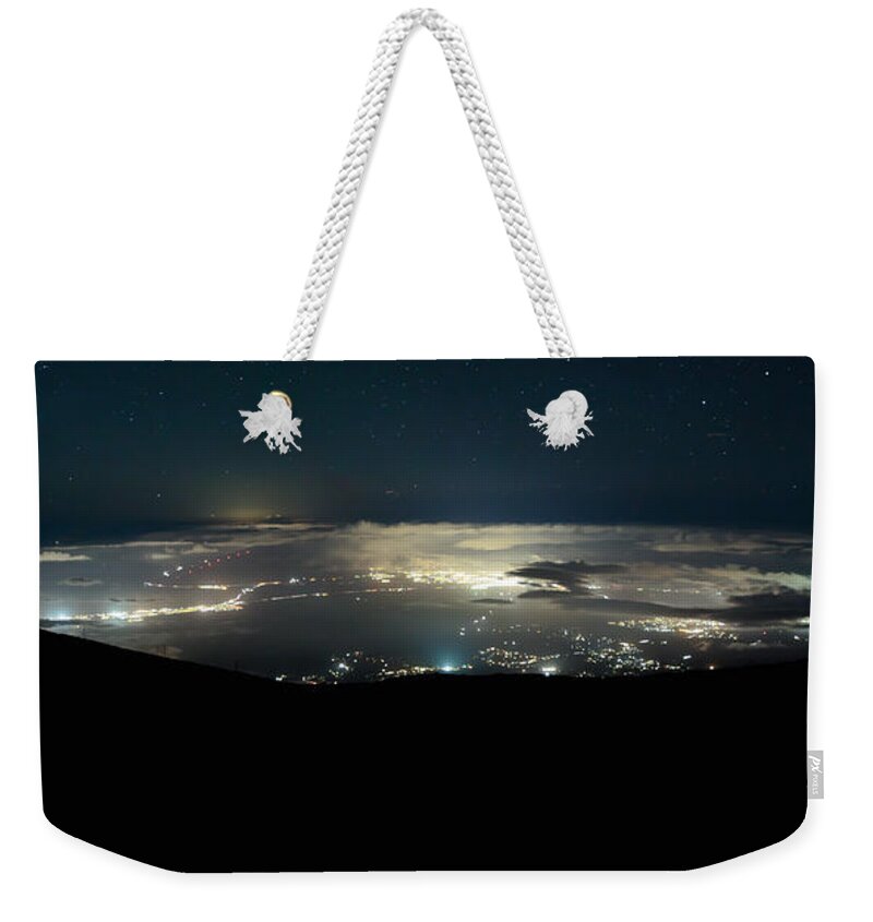 Maui Weekender Tote Bag featuring the photograph On Top of Maui by Susan Rissi Tregoning