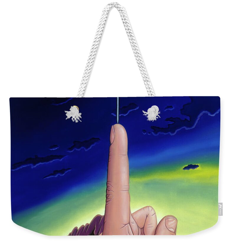  Weekender Tote Bag featuring the painting On Top of the World by Paxton Mobley