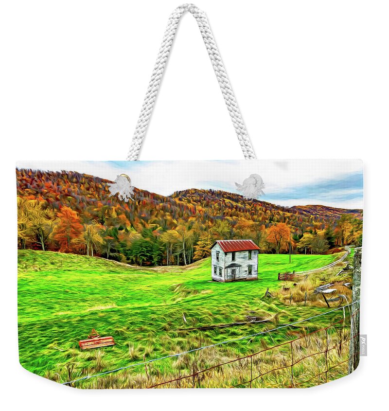 West Virginia Weekender Tote Bag featuring the photograph Once Upon a Mountainside 2 - Paint by Steve Harrington