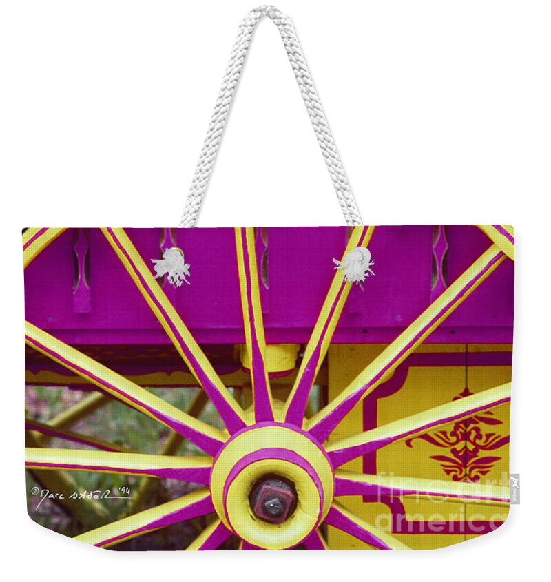 Carriage Weekender Tote Bag featuring the photograph Once Upon A Purple Carriage by Marc Nader