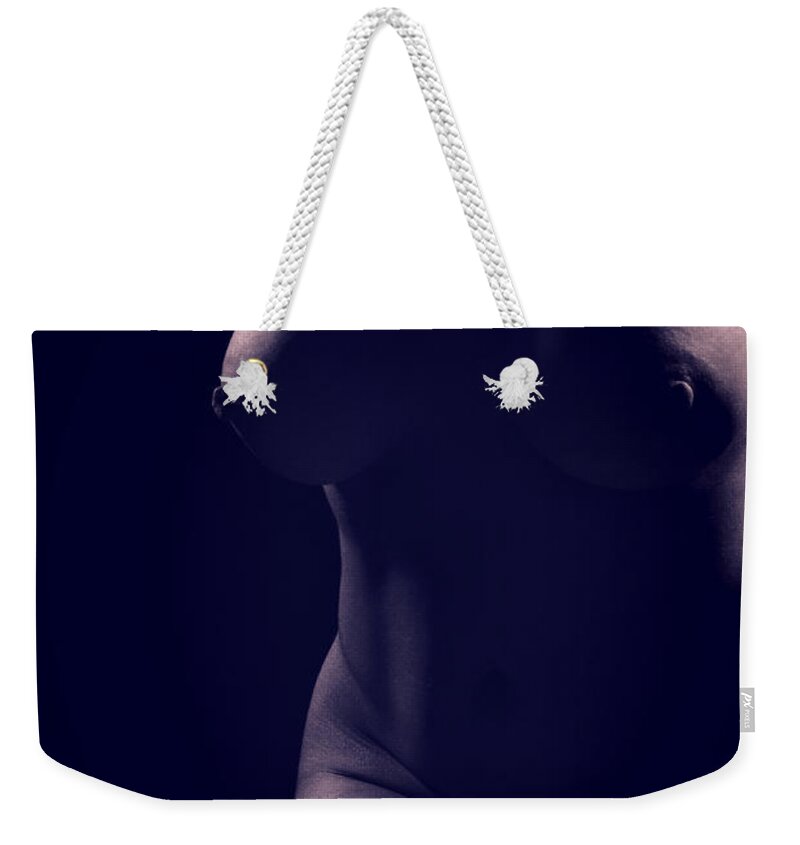 Model Weekender Tote Bag featuring the photograph Onchela Nude 2 by Michael McGowan