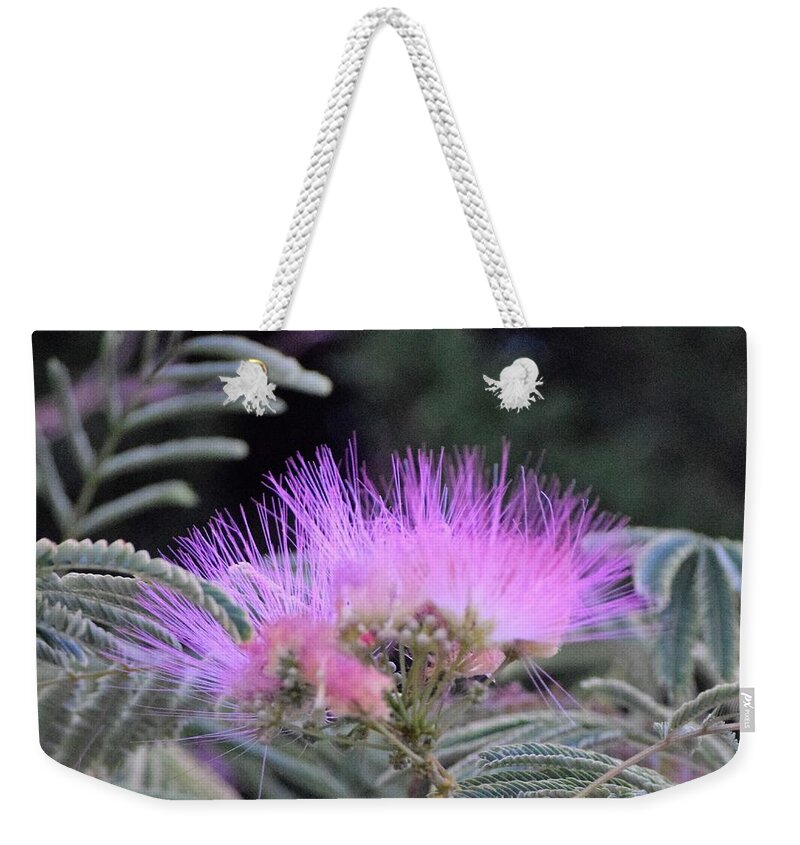 Flowers Weekender Tote Bag featuring the photograph One Last Mimosa for the Summer by John Glass