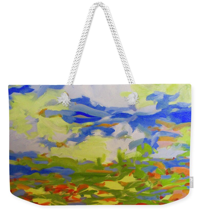 Abstract Weekender Tote Bag featuring the painting One Last Time by Steven Miller