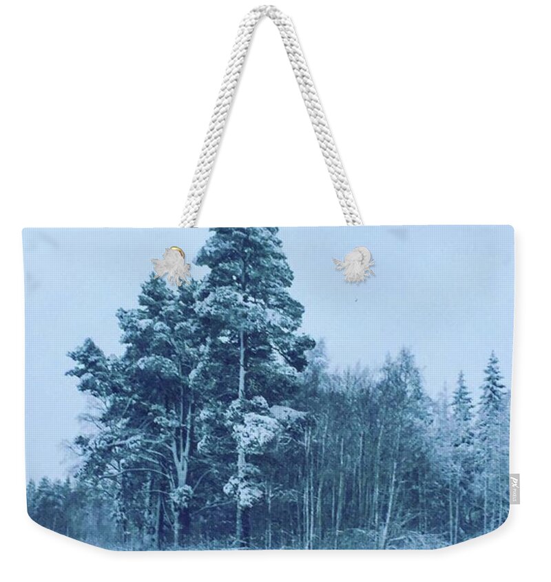  Weekender Tote Bag featuring the photograph One Last View Of Finland As I Fly Out by Aleck Cartwright