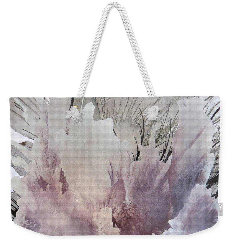 Abstract Weekender Tote Bag featuring the painting One Moment by Soraya Silvestri
