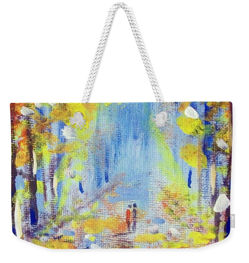 Art Weekender Tote Bag featuring the painting One on One by Raymond Doward