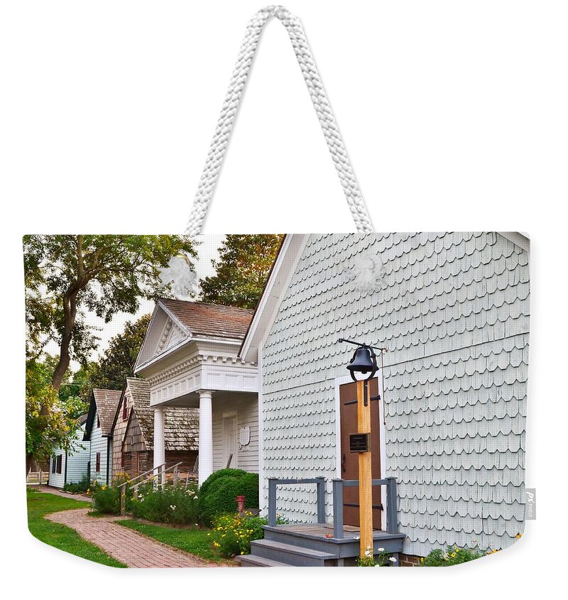  Weekender Tote Bag featuring the photograph One Room Schoolhouse - Lewes Delaware by Kim Bemis