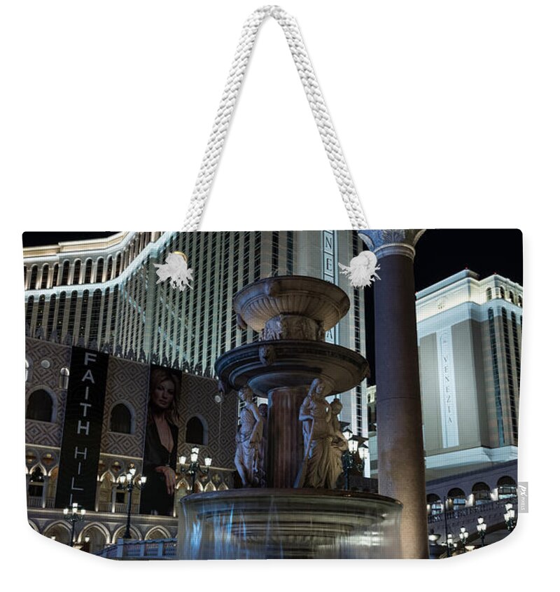 Georgia Mizuleva Weekender Tote Bag featuring the photograph One Very Elegant Reproduction - Venice Recreated at the Venetian Las Vegas by Georgia Mizuleva